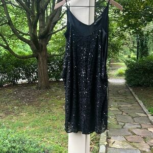 AllSAINTS hand embellished slip dress size 2